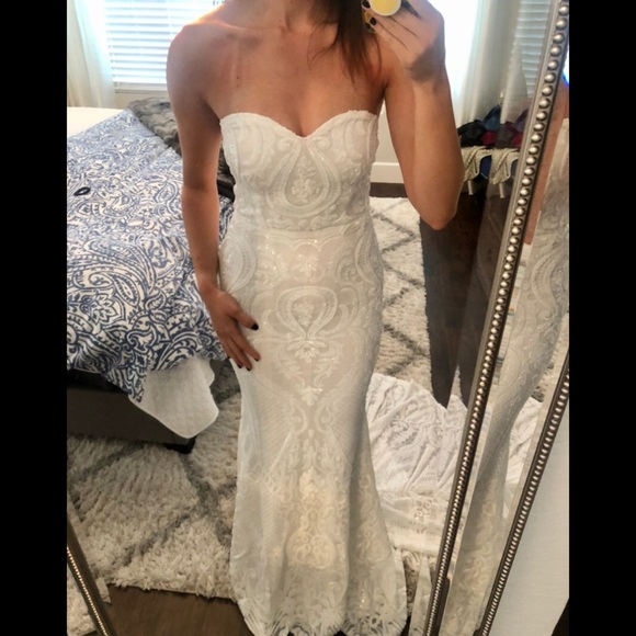 Mermaid Sequin Wedding or Prom Dress - Picture 3 of 8